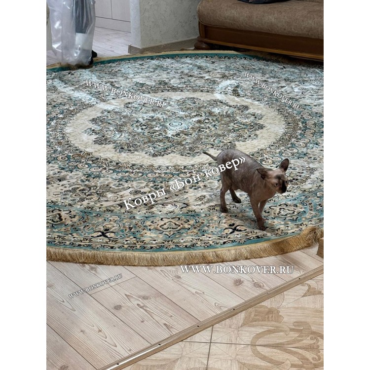 Восточный Ковер Для Гостиной Медальон Дизайн 29931 Круг