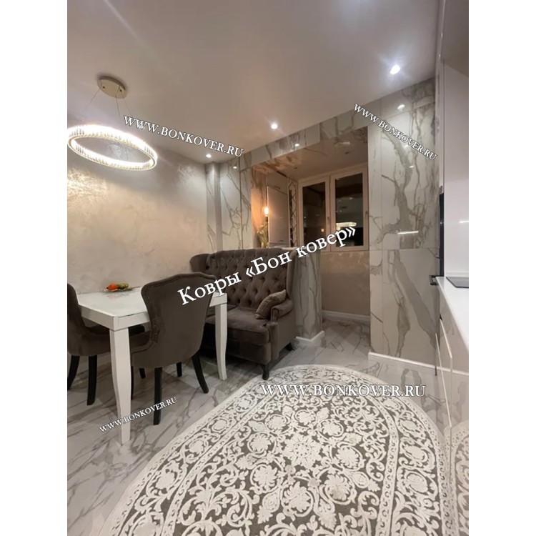 Овальный Ковер Из Вискозы Дизайн 1473 Овал