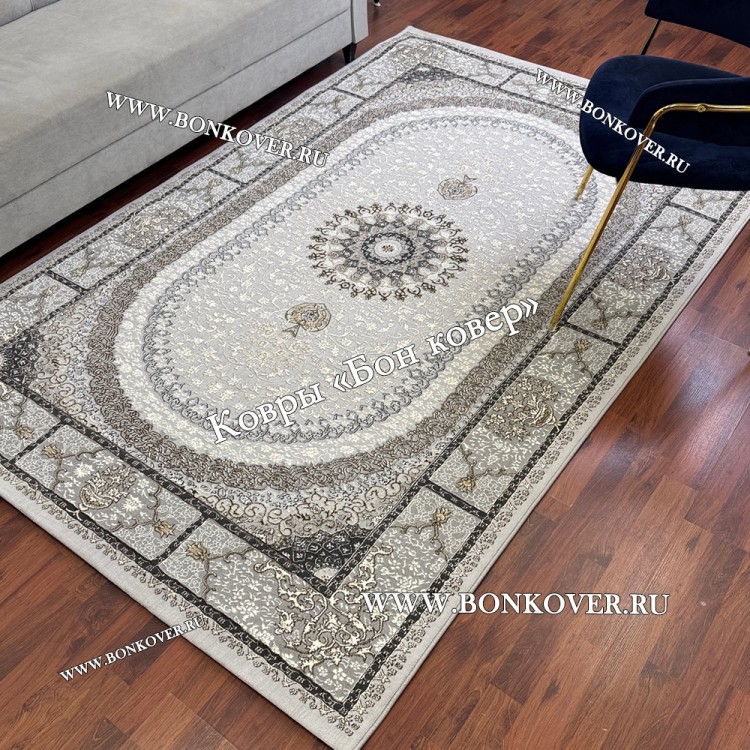 Ковер Для гостиной Турция дизайн 196 Серый