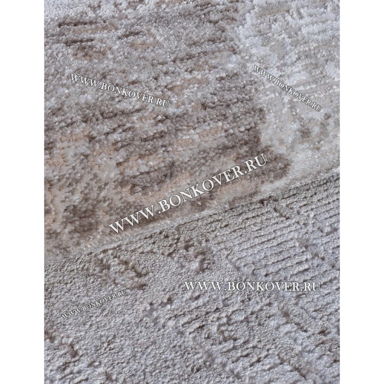 Турецкий Ковер Для Гостиной Дизайн 06 Бежево-Коричневый Круг