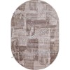 Турецкий Ковер Для Гостиной Дизайн 06 Бежево-Коричневый Овальный