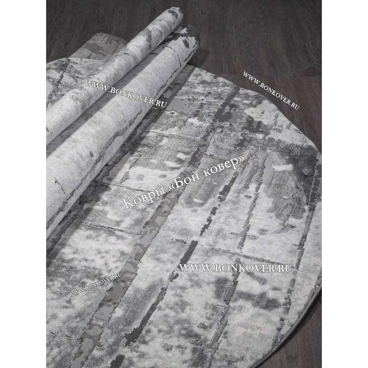 Абстрактный ковер дизайн 77 Серый овал